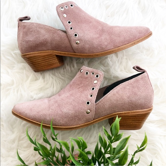 Rebecca Minkoff Shoes - Rebecca Minkoff Blush Suede Grommet Ankle Boots